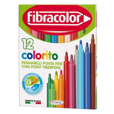 Fibre pen Fibracolor Colorito 12 colors