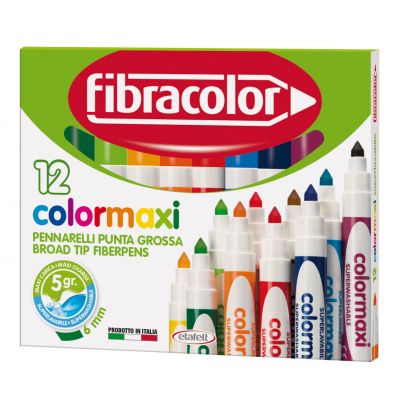 Viltpliiats Fibracolor Colormaxi 12 värvi
