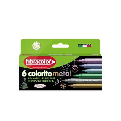 Fibre pen Fibracolor Colorito Metal 6 colors