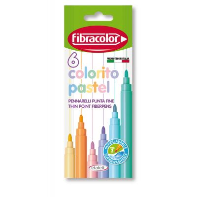 Fibre pen Fibracolor Colorito Pastel 6 colors