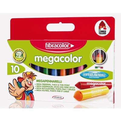 Viltpliiats Fibracolor Megacolor 10 värvi