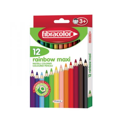 Värvipliiats Fibracolor Rainbow Maxi 12 värvi