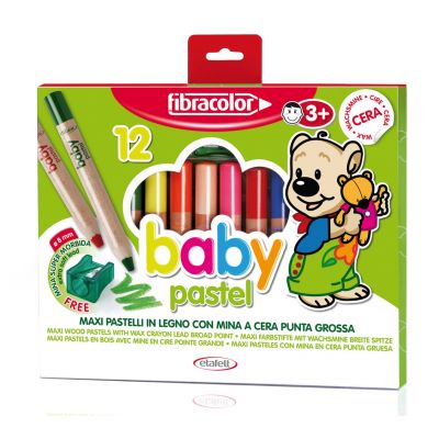 Colored pencil Fibracolor Baby Pastel 12 colors + 1 hole sharpener