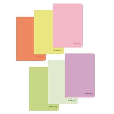 Folder A4 40l lined, with plastic cover, various pastel colors