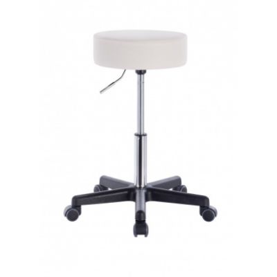 Cantilever chair CORK, without headrest, H50-66cm, seat D-35cm / white artificial leather PU