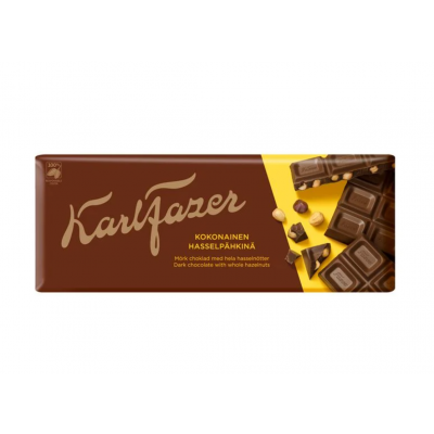 Tume šokolaad tervete metspähklitega 200g, Karl Fazer