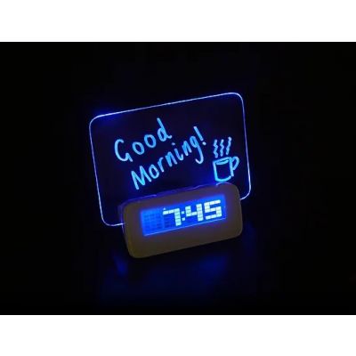 Desk clock Satzuma Memo Clock with luminous notepad