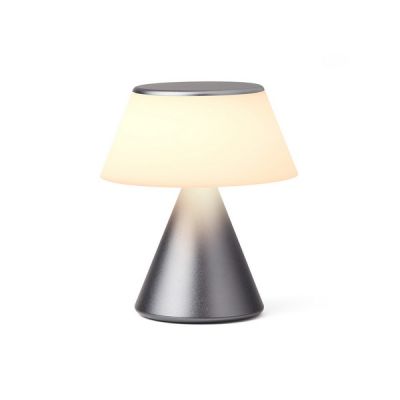 Lauavalgusti Lexon Luma M Gunmetal/tumehall, dimmer, RGB 9 valgust, IPX4 veekindlus, aku kuni 24h, sünkroniseeritav teiste Luma M lampidega