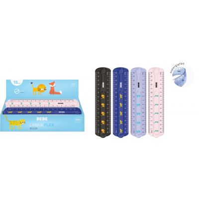 Ruler Flexi 15cm BEBE Kids, assortment, Interdruk