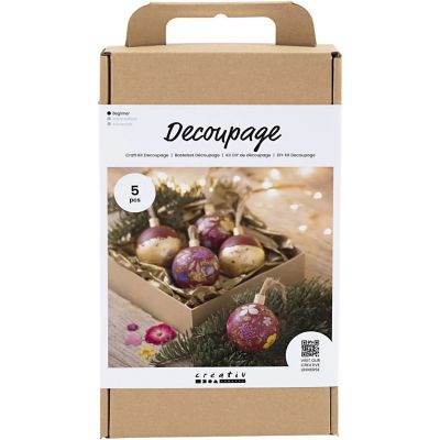 Craft Kit Creativ Decoupage, Christmas Ornaments