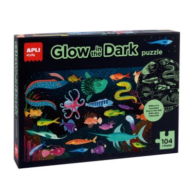 Puzzle glow in the dark Ocean (104 pieces), 64,5 x 41,5 cm, Apli