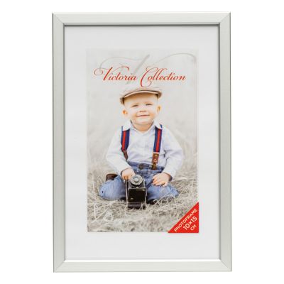 Picture frame Aluminum 10x15 grey, Victoria Collection, support leg