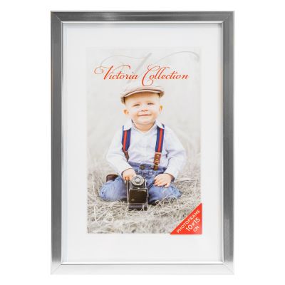 Picture frame Aluminum 10x15 silver, Victoria Collection, support leg