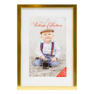 Picture frame Aluminum 10x15 gold, Victoria Collection, support leg