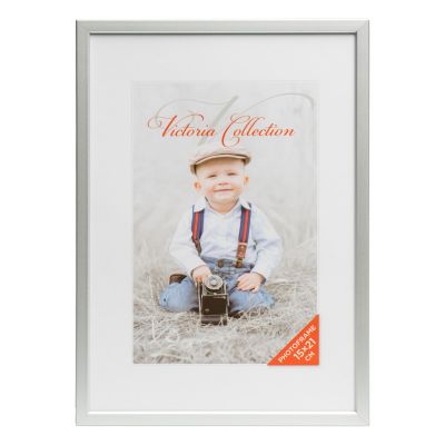 Picture frame Aluminum 15x21 grey, Victoria Collection, support leg