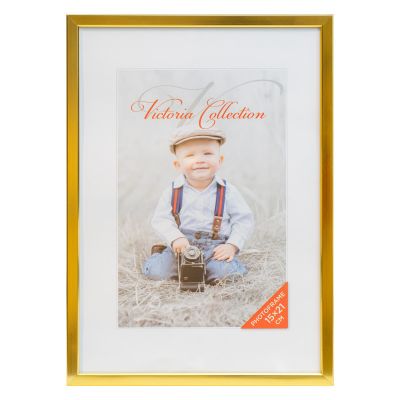 Picture frame Aluminum 15x21 gold, Victoria Collection, support leg