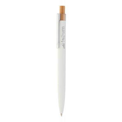 Ballpoint pen BOSHLY white with blue refill