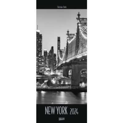 Seinakalender suur New York 2024, 28,5 x 69 cm