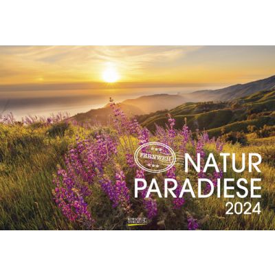 Seinakalender suur Looduslikud paradiisid 2024, 58 x 39 cm