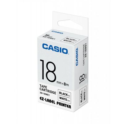 Casio EZ-Label 18mm Label Printer Cartridge Black Print on White