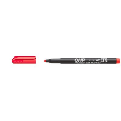 OHP marker B 2-3mm, red, permanent, ICO
