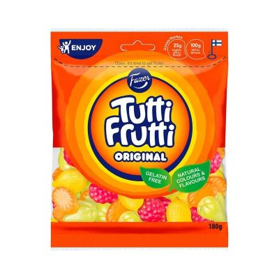 Kummikommid Tutti Frutti Original 180g, Fazer