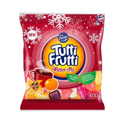 Kummikommid Tutti Frutti Winter Mix 400g, Fazer
