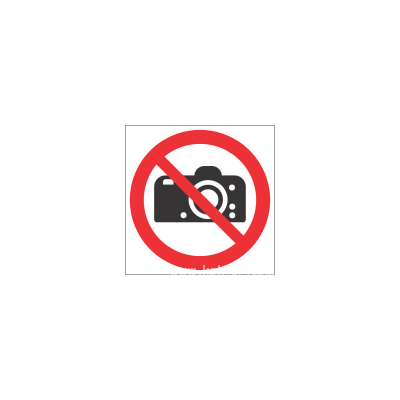 Sticker 20x20cm - Photography is Prohibited