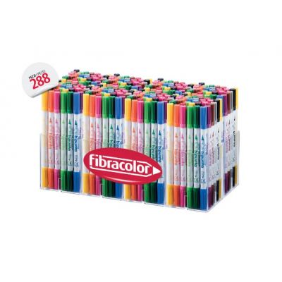 Viltpliiats Fibracolor Bipunta kaheotsaga 2 ja 4,5mm 288 tk 12 x 24 värvi