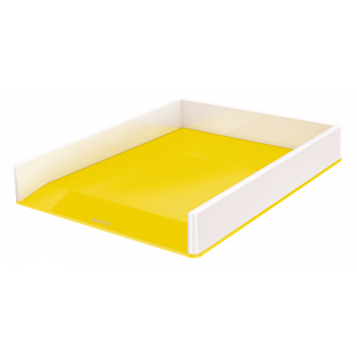 Document drawer 267x49x336mm Leitz WOW Dual color, glossy, white-yellow