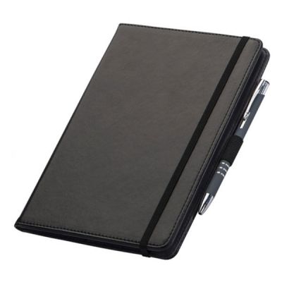 Notebook A5 PERUGIA 80l lined, black