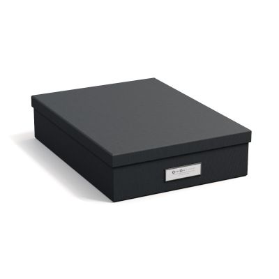 Document Box A4 OSKAR Bigso Box, Paper Laminate Dark Grey 456