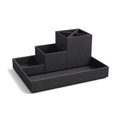 Desktop Organizer LENA Bigso Box, Canvas Paper Laminate Black C68