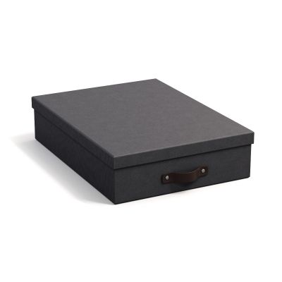 Document Box A4 OSKAR Bigso Box, Canvas Paper Laminate Black C68