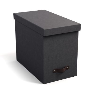 File box A4 Johan Bigso Box, Canvas Paper Laminate Black C68