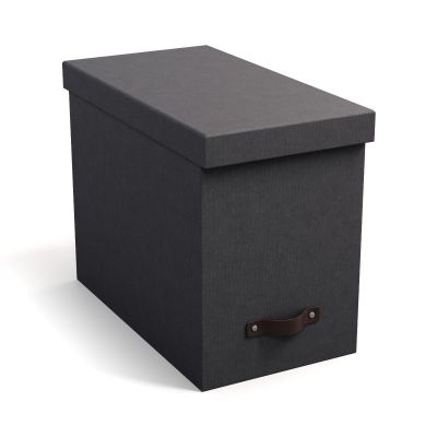 Arhiveerimiskast A4 rippkaantega Johan Bigso Box, Canvas Paper Laminate Black C68