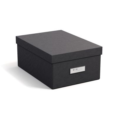Collapsible box Karin Bigso Box 22,5x31,5x13,5cm Canvas Paper Laminate Black C68
