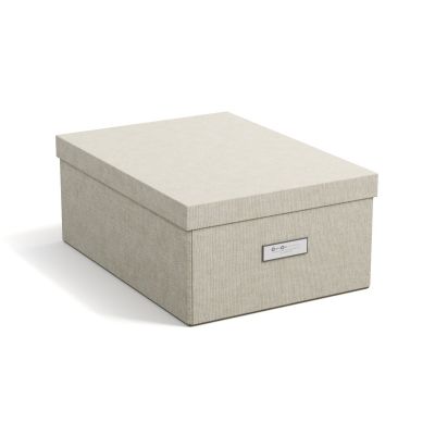 Collapsible box Katia Bigso Box 28,5 x 39 x 16cm Canvas Paper Laminate Linnen C55