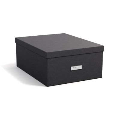 Collapsible box Katrin Bigso Box 34,5 x 45 x 18,5cm Canvas Paper Laminate Black C68