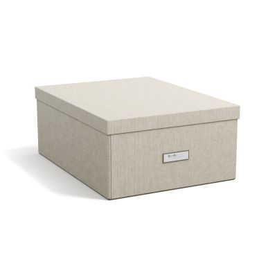 Collapsible box Katrin Bigso Box 34,5 x 45 x 18,5cm Canvas Paper Laminate Linnen C55