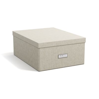 Collapsible box Katrin Bigso Box 34,5 x 45 x 18,5cm Canvas Paper Laminate Linnen C55
