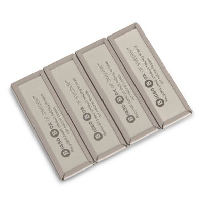 Label holder vertical Bigso Box, 2,5 x 7cm 4 pcs