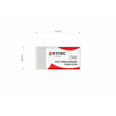 Eraser Penac Plain White TPR