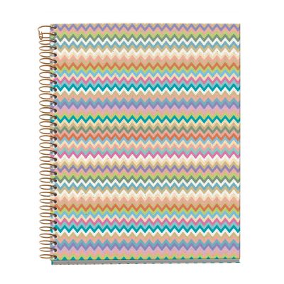 Kaustik A5 120l joon spiraal 2-ne augustus, 4-värv register, kartong kaaned ZIGZAG MALLORCA Miquelrius