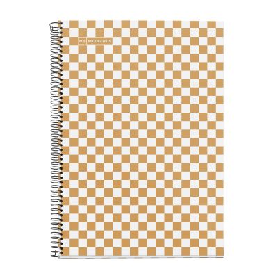 Kaustik 215x309mm 4x4 ruut spiraal 80l CHAMBER MUSTARD Miquelrius