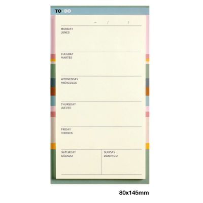 Märkmepaber iseliimuv TO-DO 80x145mm 30l nädalaplaneerija Miquelrius
