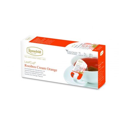 Punane tee Rooibos Cream Orange, Ronnefeldt LeafCup, 15tk/pk