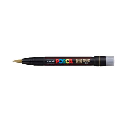 Marker Uni Posca PCF-350 gold, brush 1-10 mm