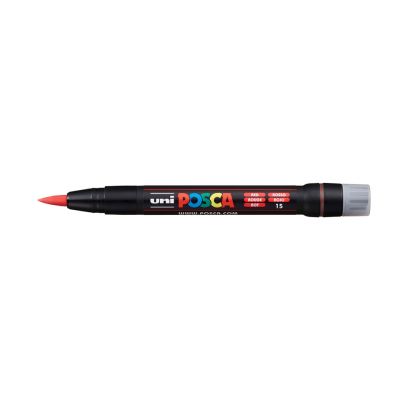 Marker UNI Posca PCF-350 punane, pintselotsaga, 1-10mm