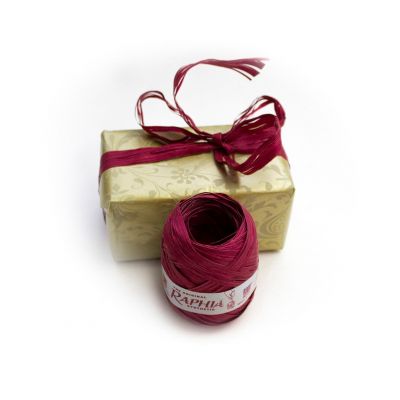 Gift ribbon 5mm x 20 m Rapia, burgundy